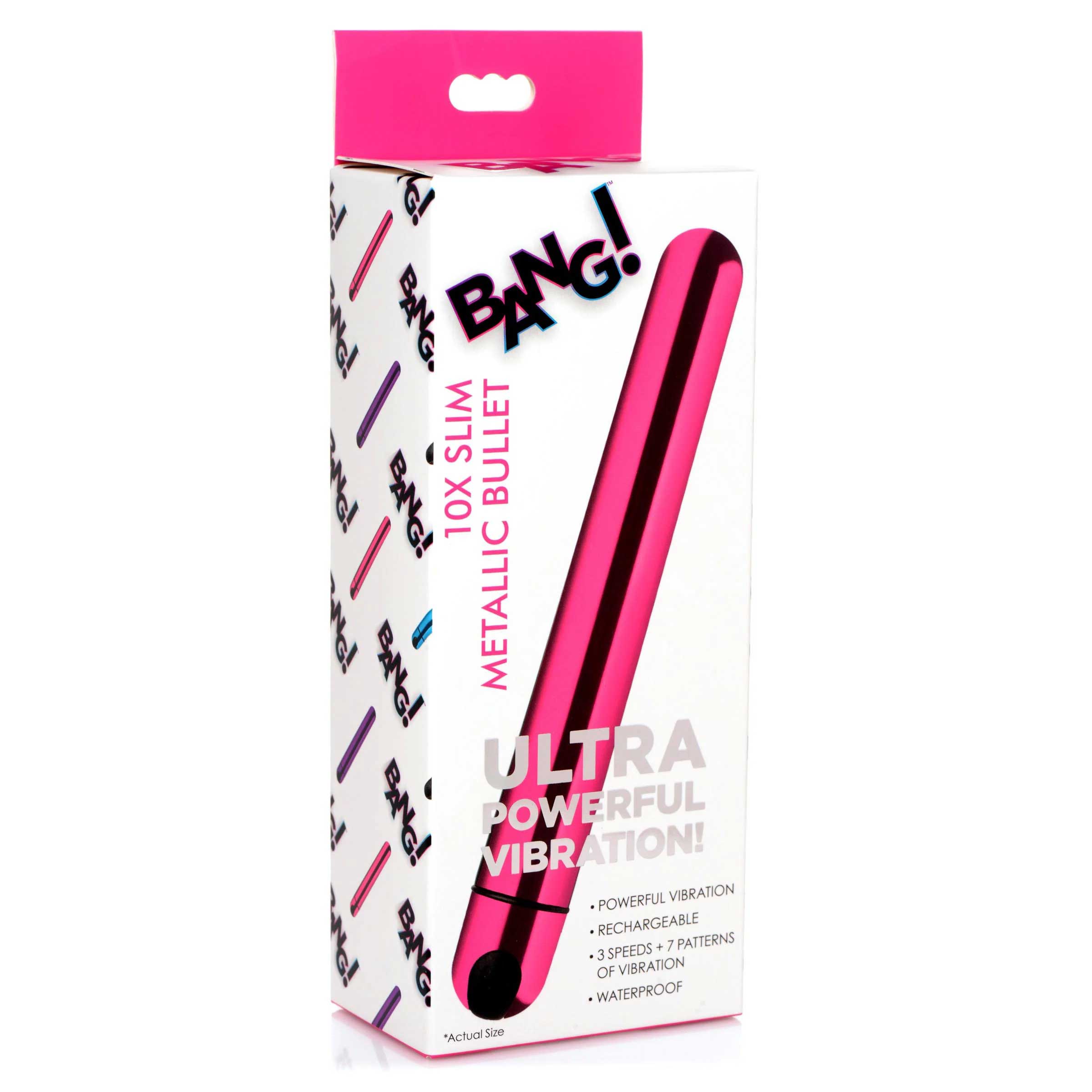 10x slim metallic bullet pink
