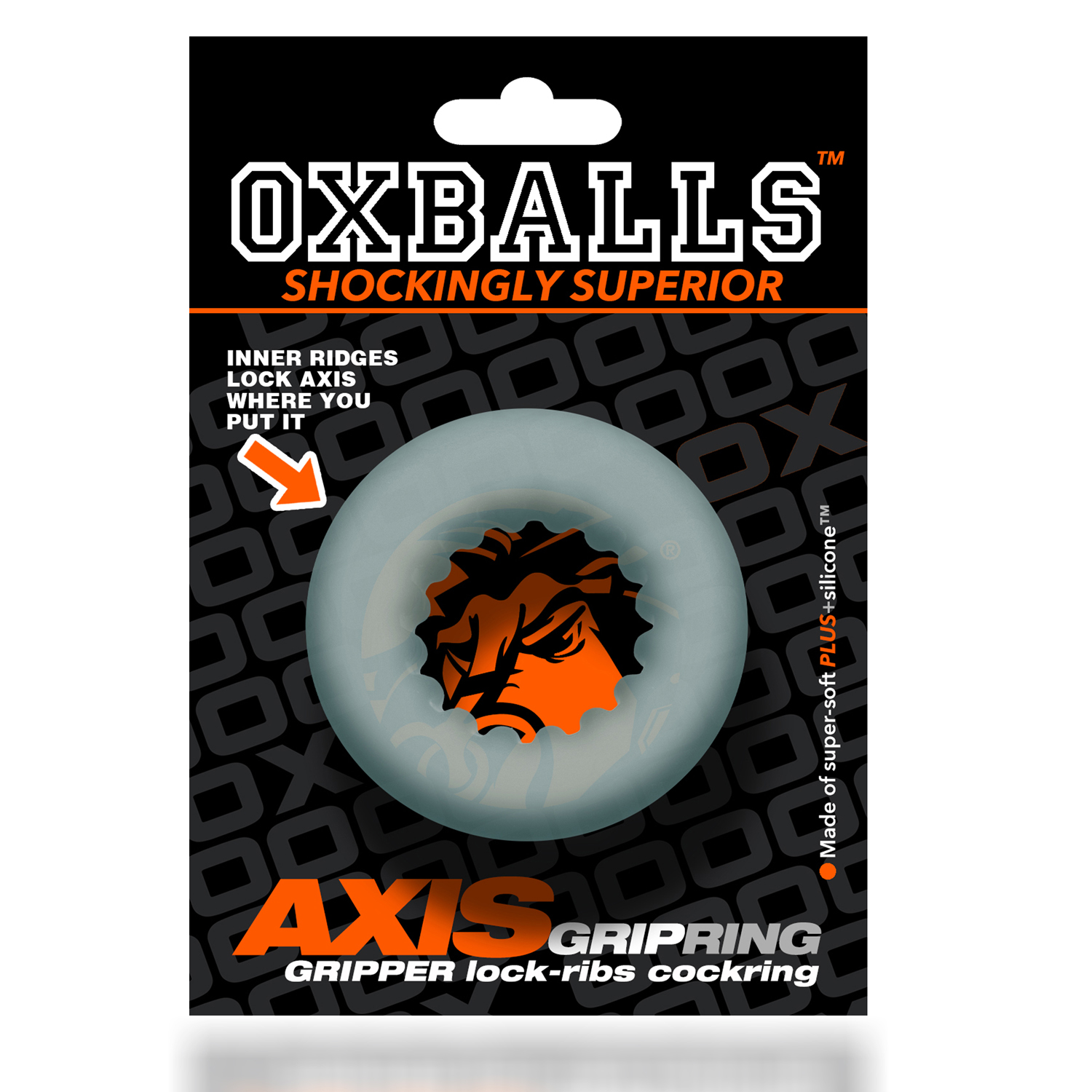 axis rib griphold cockring clear ice