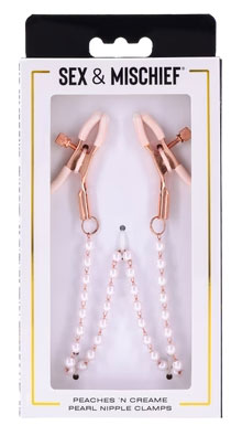 peaches n creame pearl nipple clamps pink peaches n creame pearl nipple clamps pink
