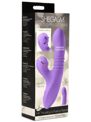 pro thrust max 14x thrusting and pulsing silicone rabbit purple