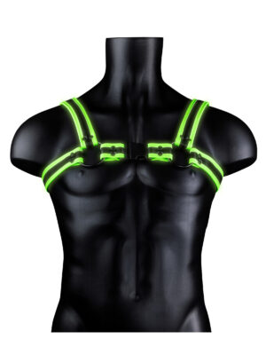 bonded leather buckle harness large/xlarge glow in the dark bonded leather buckle harness large/xlarge glow in the dark
