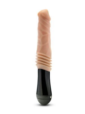 dr. skin silicone dr. knight thrusting gyrating vibrating dildo beige