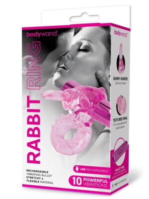 bodywand rechargeable rabbit ring pink